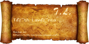 Tóth Lavínia névjegykártya